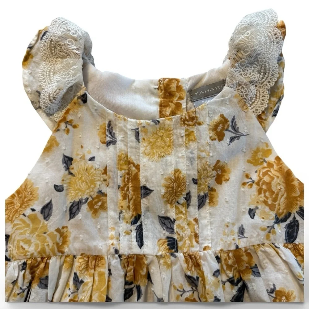 Tahari Toddler Floral Lace Dress | Girls Size 4T